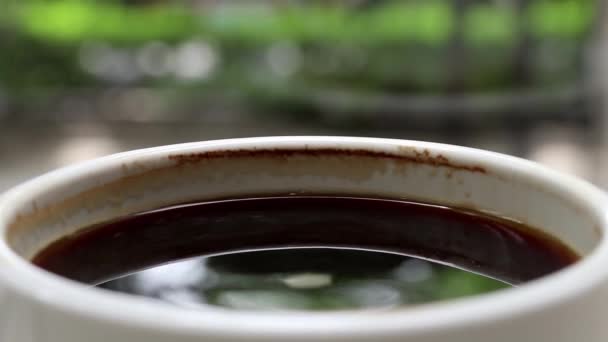 Una Tranquilla Vista Sulla Strada Diurna Con Una Tazza Caffè — Video Stock