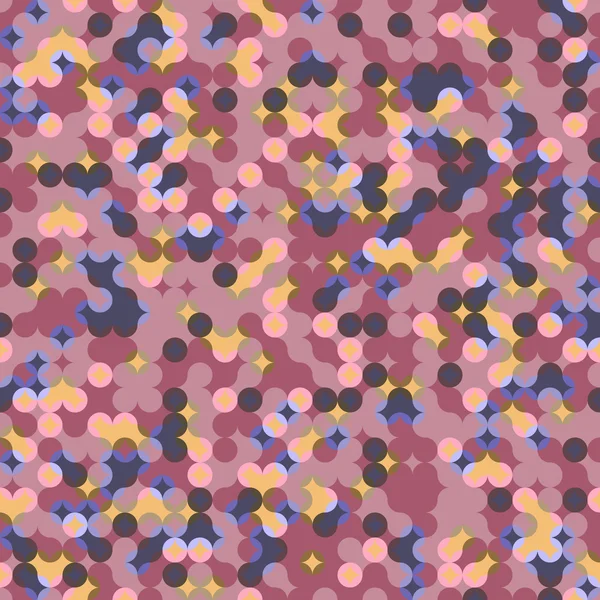 Абстрактний барвистий яскравий сучасний векторне коло безшовний візерунок. Барвисте місце унікальний фон. Графічний стиль для шпалер, обгортання, тканини, фону, одягу, принтів, банерів — стоковий вектор