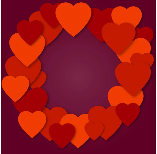 Hermosos corazones vector fondo o tarjeta. Plantilla de corazones de papel rosa brillante para pancarta, volante, boda, aniversario, cumpleaños, día de San Valentín, fiesta, póster, invitación, folleto. Fondo corazones — Archivo Imágenes Vectoriales