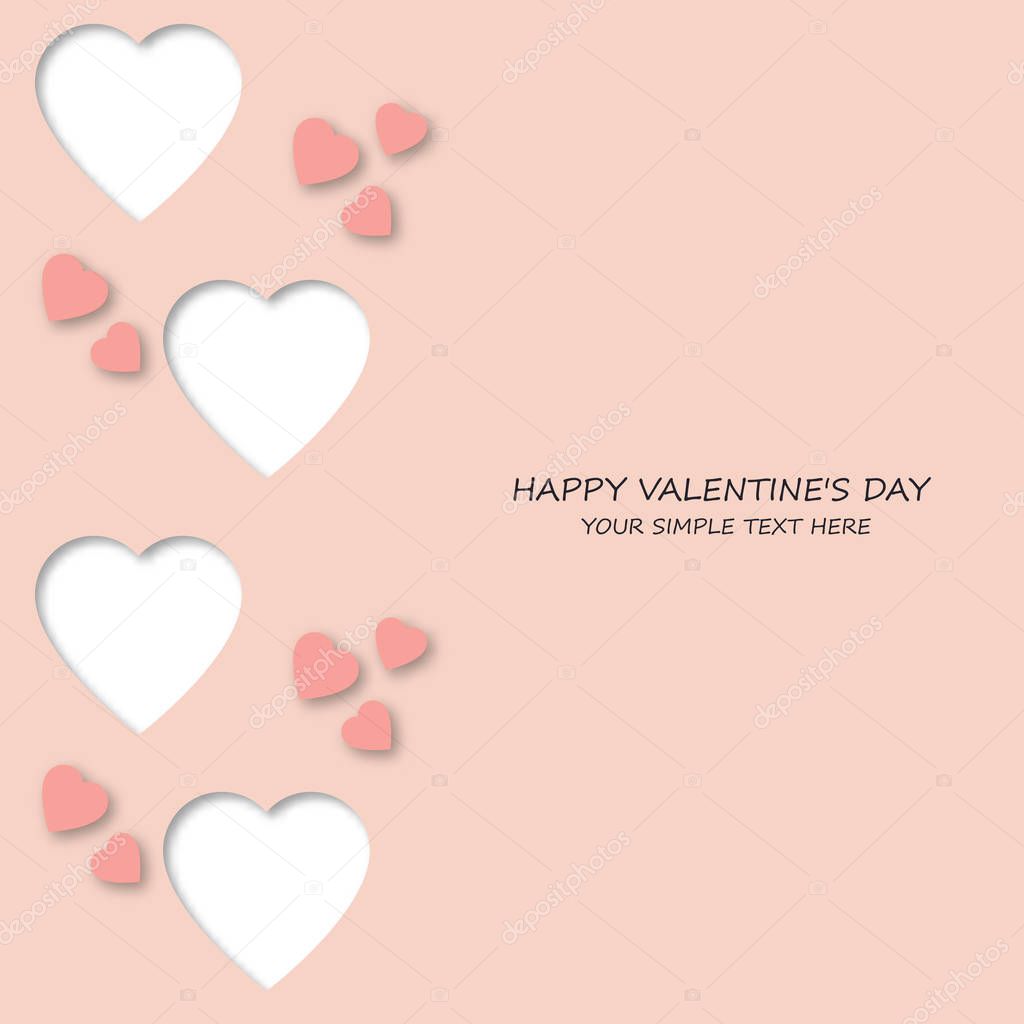 Cuori di carta colorati luminosi vettore sfondo San Valentino cuori di vettore Matrimonio anniversario pleanno San Valentino disegno di partito per