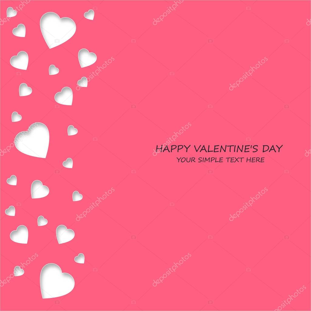 Bright Colorful Paper Hearts Vector Background Vector Hearts