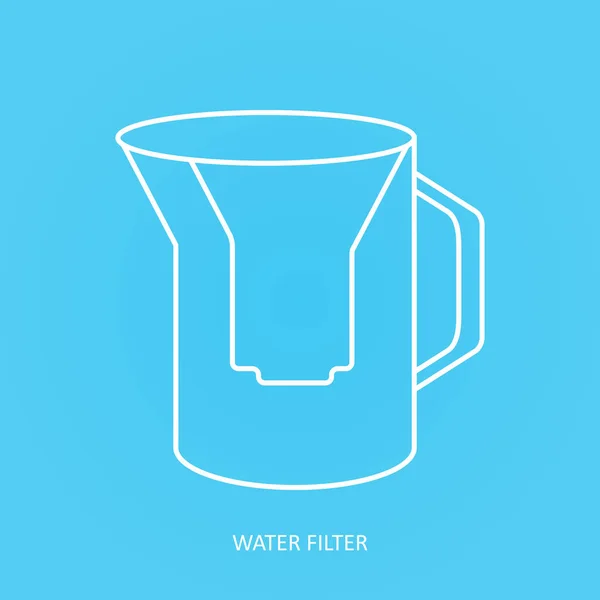 Csapvíz filter ikonra. Ital és otthoni tisztító vízszűrők. Vektor víz szűrő ikon. Kancsó víz szűrő vektor ikon — Stock Vector