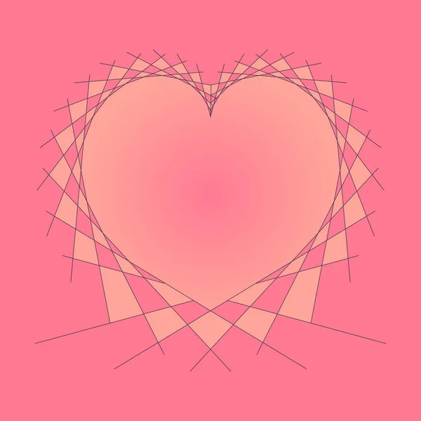 Světlé barevné řetězce umění srdeční vektor karty. Svatba, výročí, narozeniny, Valentýn, strana design pro banner, plakát, karty, pozvánky, leták, leták. — Stockový vektor