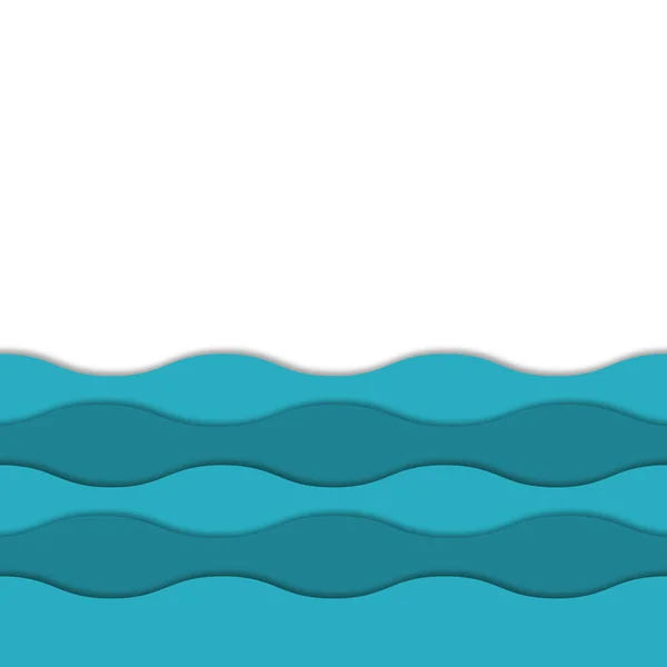 Απρόσκοπτη 3d διάνυσμα πολυεπίπεδη θαλασσινό background. Πολύχρωμο 3d στρώματα με ρεαλιστική απαλή σκιά αφηρημένη διάνυσμα κύματα χωρίς ραφή πρότυπο βαλμένη σε στρώσεις. Σχεδιασμός για banner, κάλυμμα, φυλλάδιο, flyer πρότυπο — Διανυσματικό Αρχείο