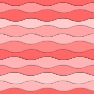 Parlak pembe katmanları gerçekçi gölge ile. 3D seamless modeli. Güzel kağıt eğrileri gölge ile. Geometrik tasarım için arka plan, afiş, kapak, davetiye, broşür, el ilanı, şablon 