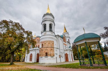 Chernihiv, Ukrayna - 19 Ekim 2016: St Katedrali başkalaşım, bizim Saviour, 11.asır, Chernihiv, Ukrayna, Europe. Chernihiv Kiev Rus en eski kentlerden biridir