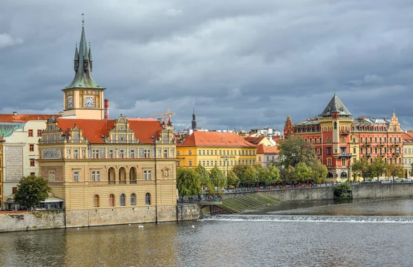 Praga República Checa Outubro 2017 Vista Antiga Torre Água Cidade — Fotografia de Stock