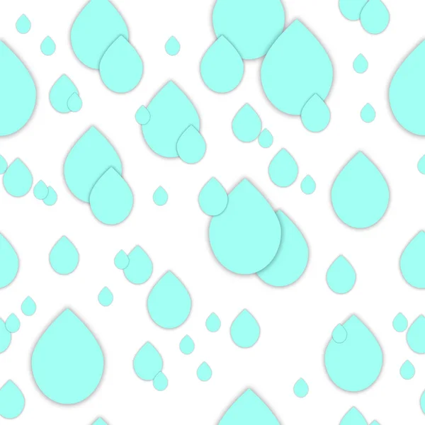 Nahtloses Muster Trendigen Papierkunststil Papier Wasser Tropfen Collage Hintergrund Geometrisches — Stockvektor
