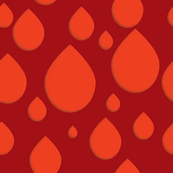 Vektor Konzept Zum Weltblutspendertag Juni Nahtloses Muster Trendigen Papierkunststil Rotes — Stockvektor