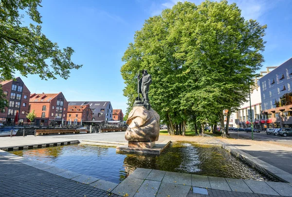 Klaipeda Litauen August 2017 Berühmtes Denkmal Für Fischer Klaipeda Litauen — Stockfoto