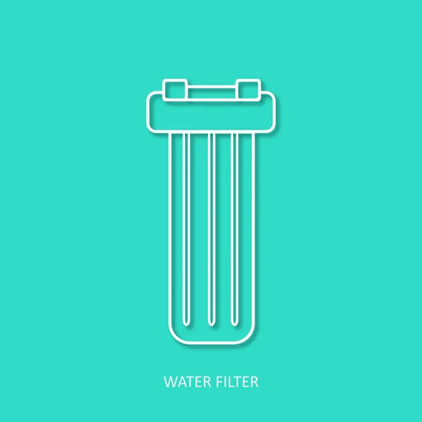 Filtro Agua Esquema Simple Icono Vectorial Elemento Diseño Aislado Estilo — Vector de stock