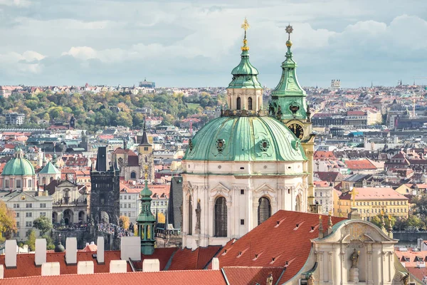Прага Чехія Жовтня 2017 Погляд Даху Стародавніх Святого Франциска Ассизького — стокове фото