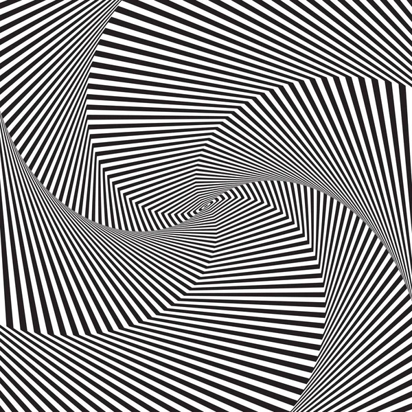 Optical Art Optical Illusion Background Modern Geometric Background Monochrome Vector — Stock Vector