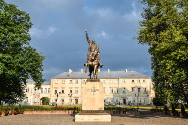 Zamosc Polen Augusti 2017 Jan Zamoyski Monument Zamosc Polen Skulptur — Stockfoto