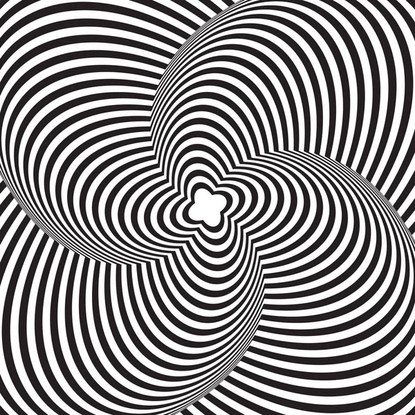 Οπτική Τέχνη Οπτική Ψευδαίσθηση Φόντο Μοντέρνα Γεωμετρικό Υπόβαθρο Μονόχρωμη Διάνυσμα — Διανυσματικό Αρχείο