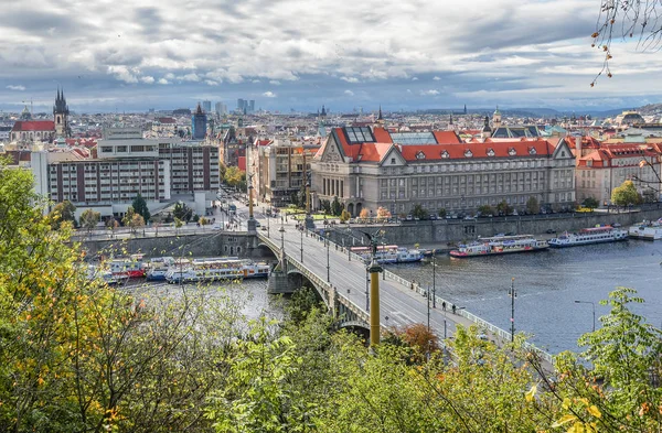 Praga República Checa Octubre 2017 Vista Del Río Centro Praga —  Fotos de Stock