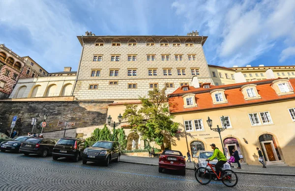 Praga República Checa Outubro 2017 Vista Sobre Antigo Palácio Schwarzenberg — Fotografia de Stock