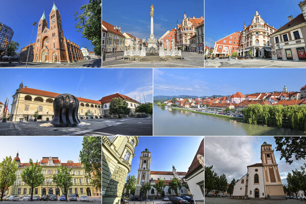 Коллаж достопримечательностей Марибора, Словения
.