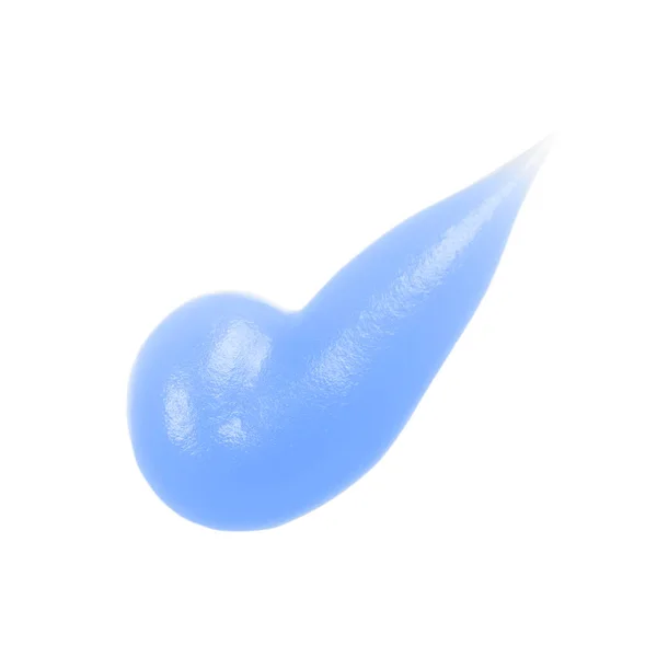 Blue Transparent Gel Schmieren Oder Dpop Auf Isoliertem Weißen Hintergrund — Stockfoto