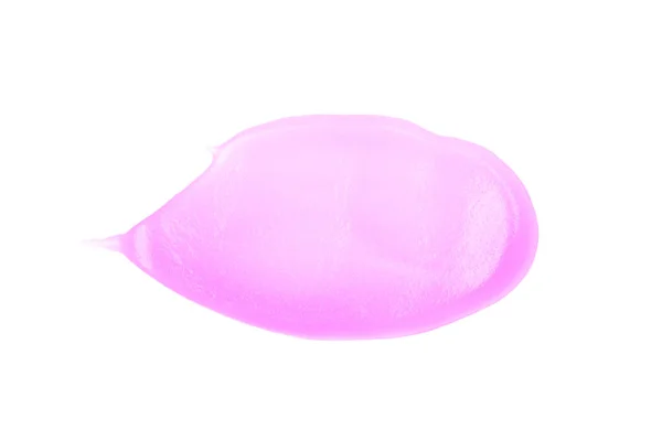 薄いピンクの透明ジェルスミアまたはポップオン隔離された白い背景 保湿クリームの質感 化粧品又は化粧品 — ストック写真