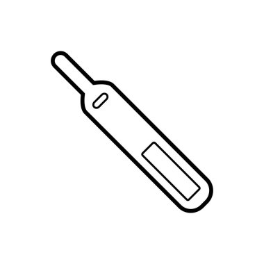 Basit tıbbi elektronik termometre vektör simgesi.