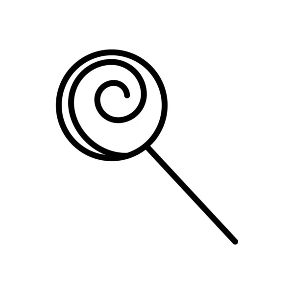 Jednoduchá Ikona Vektoru Lízátka Candy Tyčince Symbol — Stockový vektor