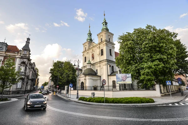 Cracóvia Polônia Maio 2019 Vista Antiga Bela Igreja São Floriano — Fotografia de Stock