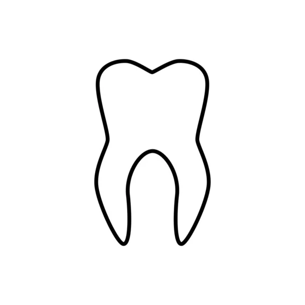 Menschliches Zahnzeichen Einfaches Linienvektorsymbol Zahnarzt Vektor Symbol — Stockvektor
