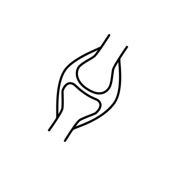 Людський Спільний Знак Проста Векторна Піктограма Лінії Кістковий Суглоб Людини — стоковий вектор