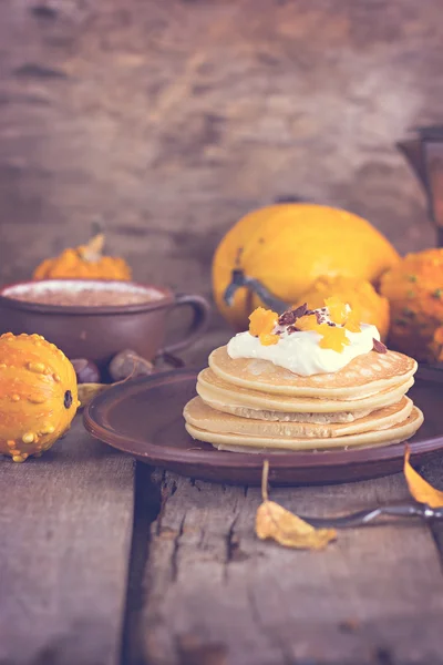 Pancake with pumpkin — Stock Photo, Image