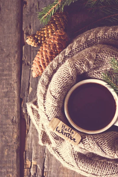 Kaffee, weihnachtliches Stillleben. — Stockfoto