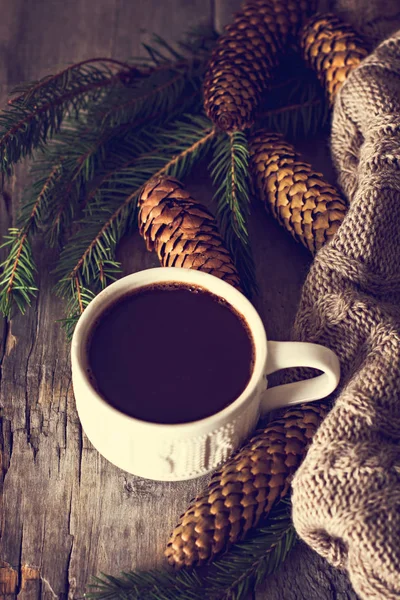 Café, Natal ainda vida . — Fotografia de Stock