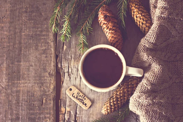 Kaffee, weihnachtliches Stillleben. — Stockfoto