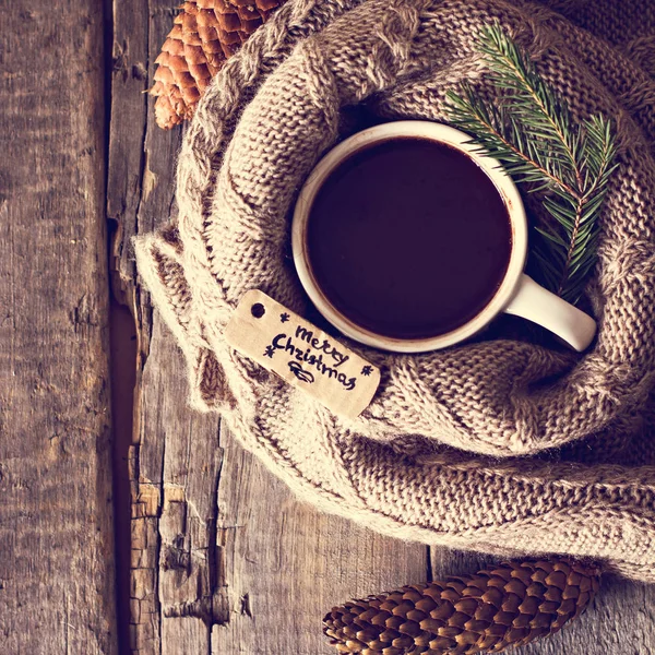 Koffie, Kerstmis stilleven. — Stockfoto