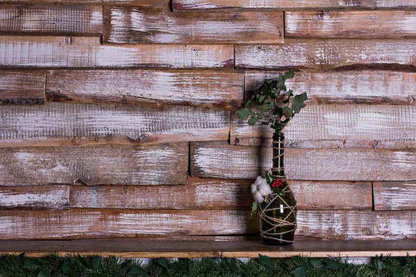 Garrafa decorativa de Natal. Decorações de Natal . — Fotografia de Stock