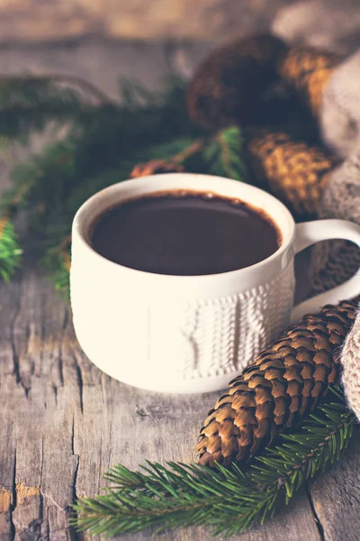 Kaffee, weihnachtliches Stillleben. — Stockfoto