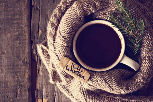 Kaffee, weihnachtliches Stillleben. — Stockfoto