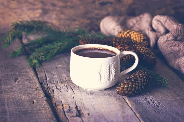 Kawa, Boże Narodzenie Martwa natura. — Zdjęcie stockowe