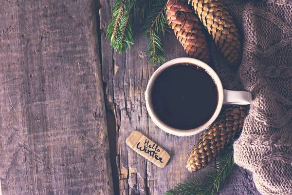 Kaffee, weihnachtliches Stillleben. — Stockfoto