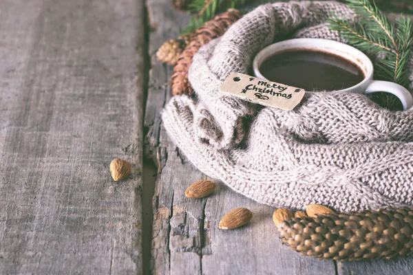 Kaffee, weihnachtliches Stillleben. — Stockfoto