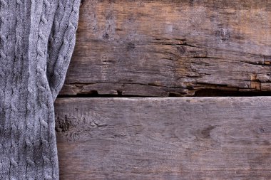 eski ahşap kurullarında örme ekose, kazak