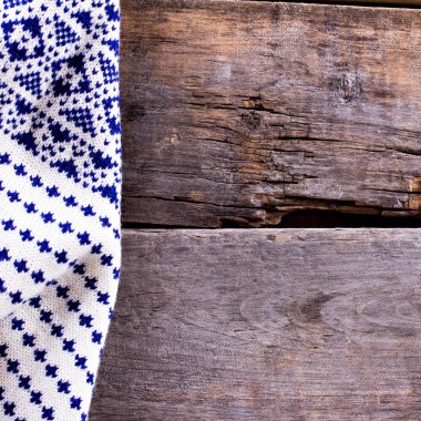 eski ahşap kurullarında örme ekose, kazak