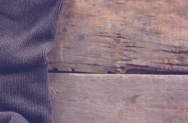 eski ahşap kurullarında örme ekose, kazak