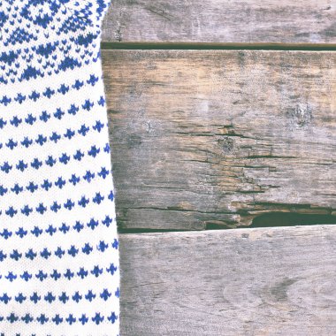 eski ahşap kurullarında örme ekose, kazak