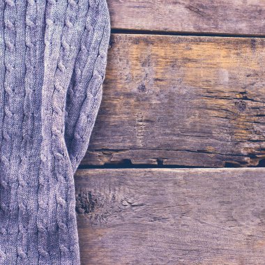 eski ahşap kurullarında örme ekose, kazak