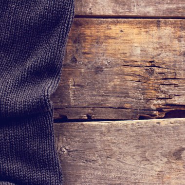 eski ahşap kurullarında örme ekose, kazak