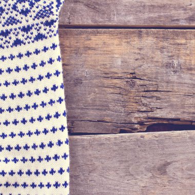 eski ahşap kurullarında örme ekose, kazak