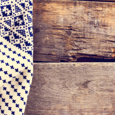 eski ahşap kurullarında örme ekose, kazak