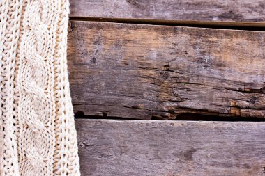 eski ahşap kurullarında örme ekose, kazak