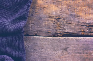 eski ahşap kurullarında örme ekose, kazak